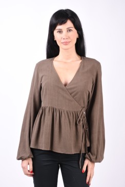 Bluza Dama Selected Slframi Wrap Morel